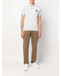 graues Polohemd von Stone Island