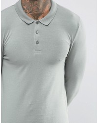 graues Polohemd von Asos