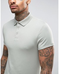 graues Polohemd von Asos