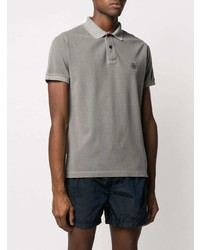 graues Polohemd von Stone Island