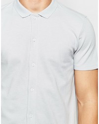 graues Polohemd von Selected