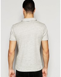 graues Polohemd von Selected