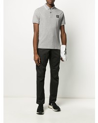 graues Polohemd von Stone Island