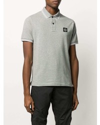 graues Polohemd von Stone Island