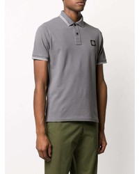 graues Polohemd von Stone Island