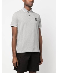 graues Polohemd von Stone Island