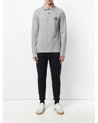 graues Polohemd von Stone Island