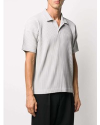 graues Polohemd von Homme Plissé Issey Miyake