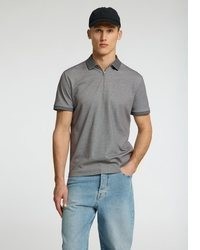 graues Polohemd von Selected