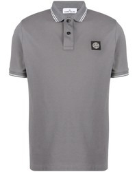 graues Polohemd von Stone Island