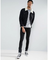 graues Polohemd von Asos