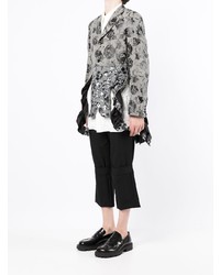 graues Sakko mit Blumenmuster von Comme Des Garcons Homme Plus