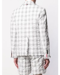 graues Sakko mit Schottenmuster von Thom Browne