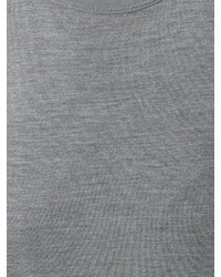 graues Seide T-Shirt mit einem Rundhalsausschnitt von Joseph