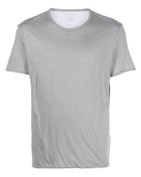 graues Seide T-Shirt mit einem Rundhalsausschnitt von Majestic Filatures