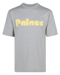 graues Spitze T-Shirt mit einem Rundhalsausschnitt von Palace