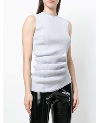 graues Strick ärmelloses Oberteil von Rick Owens