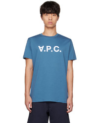 graues Strick T-Shirt mit einem Rundhalsausschnitt von A.P.C.