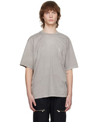 graues Strick T-Shirt mit einem Rundhalsausschnitt von Attachment