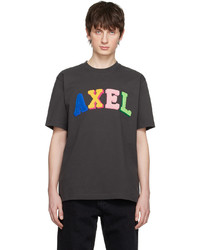 graues Strick T-Shirt mit einem Rundhalsausschnitt von Axel Arigato