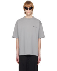 graues Strick T-Shirt mit einem Rundhalsausschnitt von Balenciaga