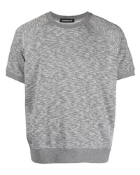 graues Strick T-Shirt mit einem Rundhalsausschnitt von Department 5