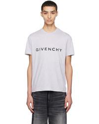 graues Strick T-Shirt mit einem Rundhalsausschnitt von Givenchy