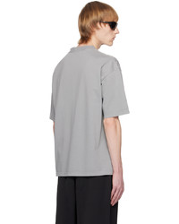 graues Strick T-Shirt mit einem Rundhalsausschnitt von Balenciaga