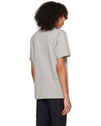 graues Strick T-Shirt mit einem Rundhalsausschnitt von MAISON KITSUNÉ