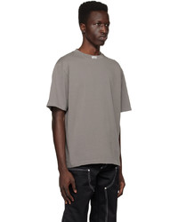graues Strick T-Shirt mit einem Rundhalsausschnitt von Heron Preston