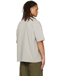 graues Strick T-Shirt mit einem Rundhalsausschnitt von Applied Art Forms