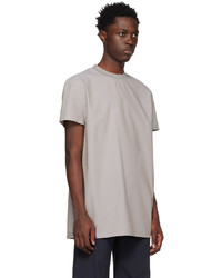 graues Strick T-Shirt mit einem Rundhalsausschnitt von Uncertain Factor
