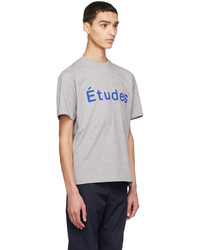 graues Strick T-Shirt mit einem Rundhalsausschnitt von Études