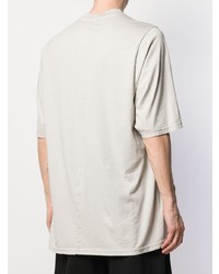 graues Strick T-Shirt mit einem Rundhalsausschnitt von Rick Owens DRKSHDW