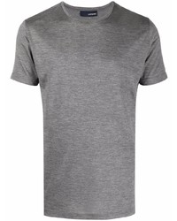 graues Strick T-Shirt mit einem Rundhalsausschnitt von Lardini