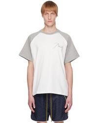 graues Strick T-Shirt mit einem Rundhalsausschnitt von Rhude