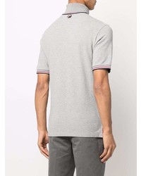 graues Strick T-Shirt mit einem Rundhalsausschnitt von Thom Browne