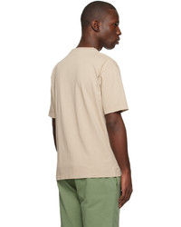 graues Strick T-Shirt mit einem Rundhalsausschnitt von Stone Island