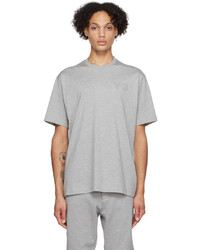 graues Strick T-Shirt mit einem Rundhalsausschnitt von Y-3