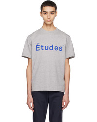 graues Strick T-Shirt mit einem Rundhalsausschnitt von Études