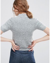 graues Strick T-shirt von Asos