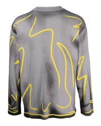 graues Sweatshirt mit Acid-Waschung von Moschino