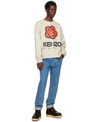 graues Sweatshirt mit Blumenmuster von Kenzo