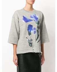 graues Sweatshirt mit Blumenmuster von Golden Goose Deluxe Brand