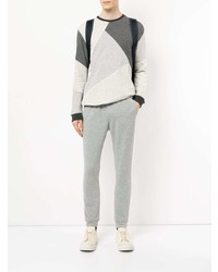 graues Sweatshirt mit geometrischem Muster von GUILD PRIME