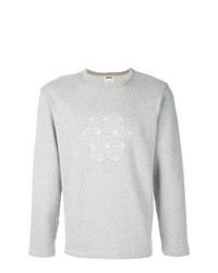 graues Sweatshirt mit geometrischem Muster von Jijibaba