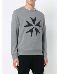 graues Sweatshirt mit Sternenmuster von Neil Barrett