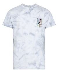 graues Mit Batikmuster T-Shirt mit einem Rundhalsausschnitt von Anti Social Social Club