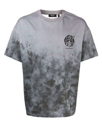 graues Mit Batikmuster T-Shirt mit einem Rundhalsausschnitt von FIVE CM