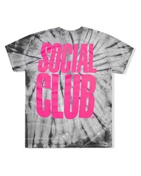 graues Mit Batikmuster T-Shirt mit einem Rundhalsausschnitt von Anti Social Social Club